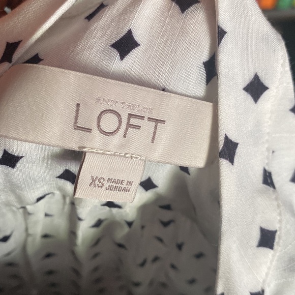 LOFT Diamond Print Blouse - Picture 6 of 7